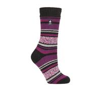 Heat Holders Ladies Twist Patterned Thick Winter Warm Thermal Socks - 4-8 UK - Black (Barcelona)