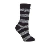 Heat Holders Ladies Twist Patterned Thick Winter Warm Thermal Socks - 4-8 UK - Black/White (Tuscuny)