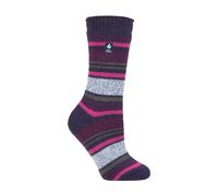 Heat Holders Ladies Twist Patterned Thick Winter Warm Thermal Socks - 4-8 UK - Blue Ribbon (Barcelona)