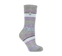 Heat Holders Ladies Twist Patterned Thick Winter Warm Thermal Socks - 4-8 UK - Grey (Palma)