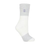 Heat Holders Ladies Twist Patterned Thick Winter Warm Thermal Socks - 4-8 UK - Ivory Silver (Catania)