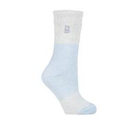 Heat Holders Ladies Twist Patterned Thick Winter Warm Thermal Socks - 4-8 UK - Powder Blue / Silver (Catania)