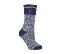 Heat Holders Ladies Twist Patterned Thick Winter Warm Thermal Socks - 4-8 UK - Soft Navy (Sydney)