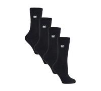 Heat Holders Ladies Ultra Lite Extra Thin 1.0 TOG Casual Thermal Socks (Multipack Options) - 4-8 UK - Black - 4 Pack