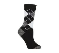 HEAT HOLDERS Ultra Lite - Ladies Thin Lightweight 1.0 TOG Winter Warm Casual Thermal Dress Socks (4-8 uk, Black/Grey (Valletta))