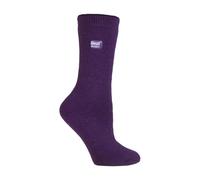 HEAT HOLDERS SOCKSHOP Ladies 1.0 TOG Ultra Lite Plain Socks Pack of 1 Purple 4-8