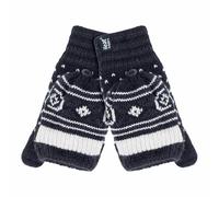 Heat Holders Ladies Warm Fairisle Patterned Thermal Fingerless Converter Gloves - One Size - Navy