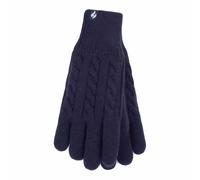 HEAT HOLDERS - Ladies Warm Fleece Lined Knitted Thermal Gloves for Winter | Heat Retaining Layer | Chilly Day Coverage | Hand Protection Accessory | Cold Weather Essential | Everyday Outdoor Kit