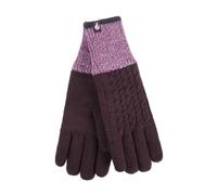 HEAT HOLDERS - Ladies Warm Fleece Lined Knitted Thermal Gloves for Winter | Heat Retaining Layer | Chilly Day Coverage | Hand Protection Accessory | Cold Weather Essential | Everyday Outdoor Kit