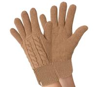 HEAT HOLDERS - Ladies Warm Fleece Lined Knitted Thermal Gloves for Winter | Heat Retaining Layer | Chilly Day Coverage | Hand Protection Accessory | Cold Weather Essential | Everyday Outdoor Kit