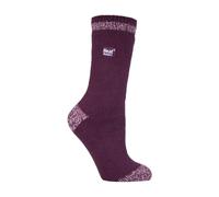 Heat Holders - Ladies / Womens Winter Warm 2.3 TOG Striped Twist Thermal Socks
