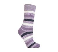 Heat Holders - Ladies / Womens Winter Warm 2.3 TOG Striped Twist Thermal Socks