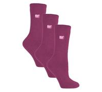 HEAT HOLDERS Lite - 3 Pair Multipack Womens Thermal Socks for Winter | Thin & Warm Socks for Dress Socks (4-8, Deep Fuchsia)