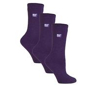 HEAT HOLDERS Lite - 3 Pair Multipack Womens Thermal Socks for Winter | Thin & Warm Socks for Dress Socks (4-8, Purple)