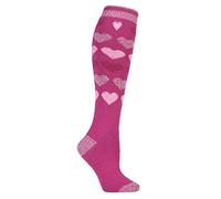 HEAT HOLDERS Lite - Ladies Thin Extra Long Knee High 1.6 TOG Patterned Winter Warm Thermal Socks (4-8 UK, Shaw)