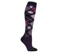 HEAT HOLDERS Lite - Ladies Thin Extra Long Knee High 1.6 TOG Patterned Winter Warm Thermal Socks (4-8 UK, Sherwood)