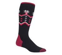 HEAT HOLDERS LITE - Mens Thermal Ultra Thin Funky Ski Socks - Knee High Length with Padded Heel & Toe (6-11 UK, Black Fairisle)