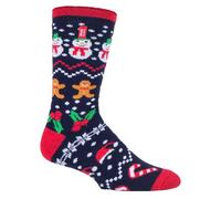 Heat Holders Mens Lite Thermal Christmas Socks - - Size: L