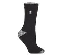 HEAT HOLDERS Lite - Womens Insulated Thermal Socks | Multiple Designs Including Argyle Stripes Hearts Stars | Warm Socks for Winter (4-7, Black/White H&T (Tenerife))