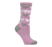HEAT HOLDERS Lite - Womens Insulated Thermal Socks | Multiple Designs Including Argyle Stripes Hearts Stars | Warm Socks for Winter (4-7, Mauve (Paris))