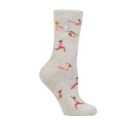 HEAT HOLDERS Womens Fun Hobby Socks Lite | Novelty Winter Fleece Lined Thermal Socks (4-8, Namaste)
