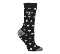 HEAT HOLDERS Lite - Womens Insulated Thermal Socks | Multiple Designs Including Argyle Stripes Hearts Stars | Warm Socks for Winter (4-7, Black/White (Malaga))