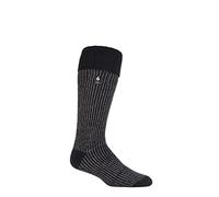 Heat Holders Mens Thick Winter Warm Knee High Ribbed Thermal Boot Socks - 6-11 UK - Black