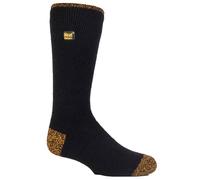 Heat Holders - Mens 2.3 tog Work Socks with Reinforced Heel and Toe - Black Nylon - Size 12-15