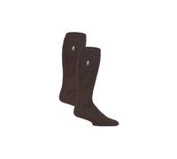 Heat Holders Men's 2 Pack Extra Long Knee High Ski Socks in Brown | Size: 6-11 Heat Holders Brown 6-11