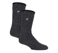Heat Holders Mens 2 Pack Merino Wool Thermal Socks - 6-11 UK - Black