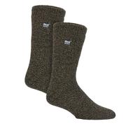 Heat Holders Mens 2 Pack Merino Wool Thermal Socks - 6-11 UK - Khaki