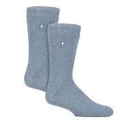 Heat Holders Mens 2 Pack Merino Wool Thermal Socks - Blue - Size UK 6-11