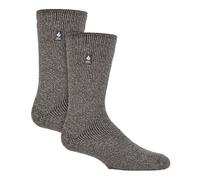 Heat Holders Mens 2 Pack Merino Wool Thermal Socks - Grey - Size UK 6-11