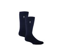 HEAT HOLDERS 2 Pack Mens Thermal Socks Winter Warm Original Socks | Thick Fleece Insulated Socks (6-11, Navy)