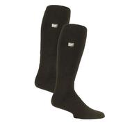 Heat Holders Mens 2 Pairs 1.6 TOG Lite Long Knee High Socks - Green - Size UK 6-11