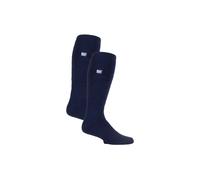 Heat Holders Men's 2 Pairs 1.6 TOG Lite Long Knee High Socks in Navy | Size: 6-11 Heat Holders Navy 6-11