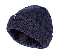 Heat Holders Mens 3.6 TOG Fleece Lined Thermal Turn Over Cuff Winter Beanie Hat - One Size - Navy