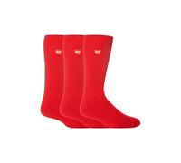 HEAT HOLDERS - 3 Pack Multipack Mens Insulated Thermal Socks for Winter (6-11, Red)