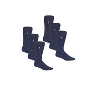 Heat Holders Men's 6 Pairs Original Thick Winter Thermal Socks for Cold Weather in Blue | Size: 12-14 Heat Holders Blue 12-14