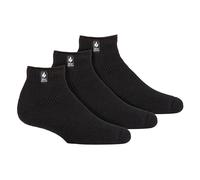 HEAT HOLDERS 3 Pairs Mens Thermal Trainer Socks Multipack Warm Ankle Socks (6-11, Black)