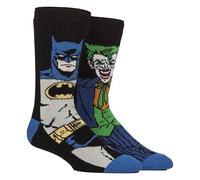 HEAT HOLDERS Mens Batman & Joker Patterned Thermal Novelty Socks TOG 1.6 Thick Warm Character Socks for Winter (6-11, Batman & Joker)