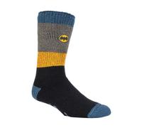 HEAT HOLDERS 1 Pair Original Mens Batman Winter Warm Striped Non Slip Slipper Socks UK 6-11 EUR 39-45, US 7-12