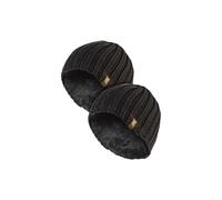 HEAT HOLDERS 2 Pack Winter Beanie Hat Insulated Fleece Lined Ribbed Hat | Thermal Warm Hat (One Size, Khaki Green)