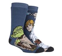 HEAT HOLDERS - Mens Cookie Monster Thermal Insulated Lightweight Slipper Socks with Non Slip Grips