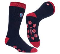 HEAT HOLDERS - Mens Cookie Monster Thermal Insulated Lightweight Slipper Socks with Non Slip Grips