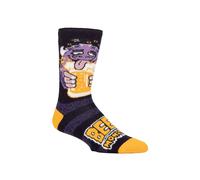 HEAT HOLDERS SOCKSHOP Mens Socks - 1.6 TOG 'Lite' Warm Thermal 'Fun Feet' Novelty Patterned Socks Great Gift Idea in a 1 Pair Pack Size 6-11 Beer Monster
