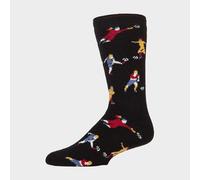 Heat Holders Men's Cozy Fleece-lined Hobby Fluffy Thermal Socks, Black 6-11