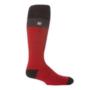 Heat Holders - Mens Extra Long 2.3 TOG Thermal Knee High Ski Socks - Red - Size UK 6-11