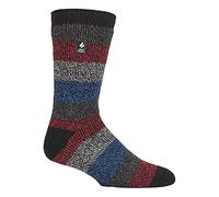 HEAT HOLDERS - Mens Extra Thick Thermal Socks for Winter | Warm Fluffy Fleece Insulated Socks | Gifts for Men (6-11, Black/Grey/Red (Milan))