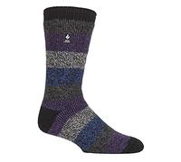 HEAT HOLDERS - Mens Extra Thick Thermal Socks for Winter | Warm Fluffy Fleece Insulated Socks | Gifts for Men (6-11, Black/Midnight Petrol (Milan))